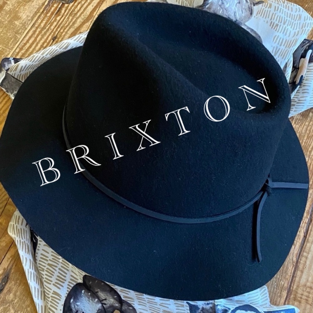 SALE‼️Brixton Fedora Black Wool Hat